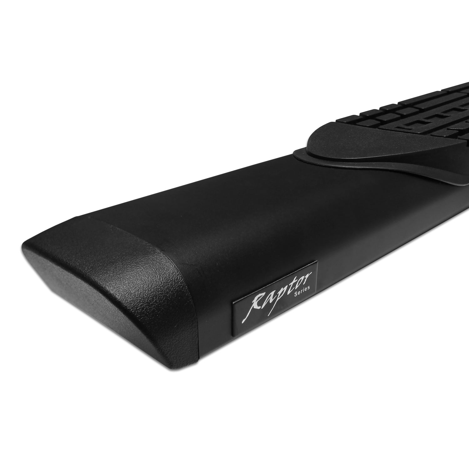 5in Oval Style Slide Track Running Boards - Black Textured Aluminum